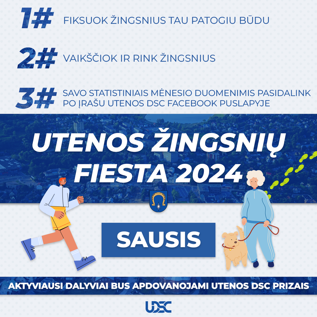 Utenos daugiafunkcis sporto centras skelbia Utenos žingsnių fiestą 2024!