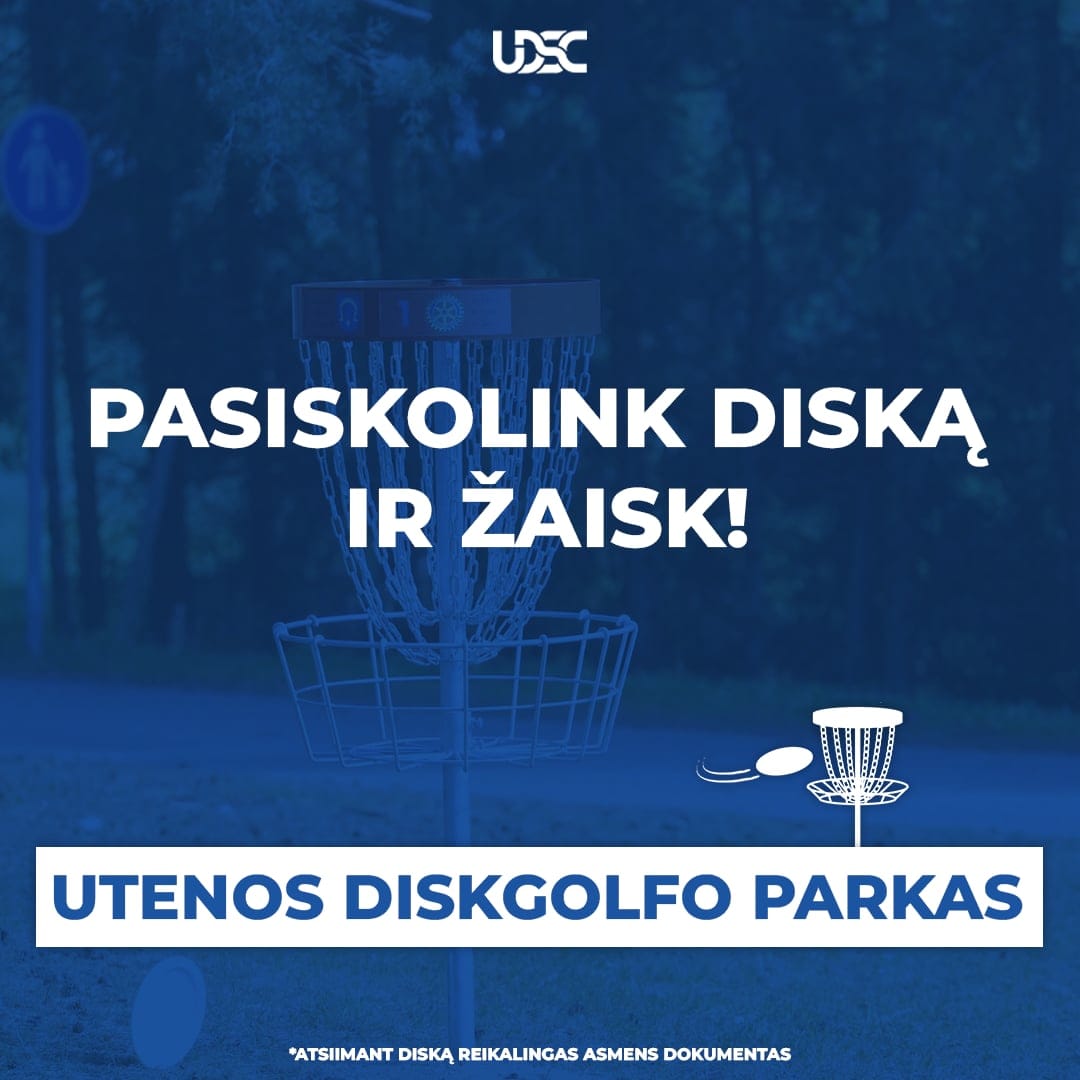 Uteniški, ar jau bandei diskgolfą Utenoje?