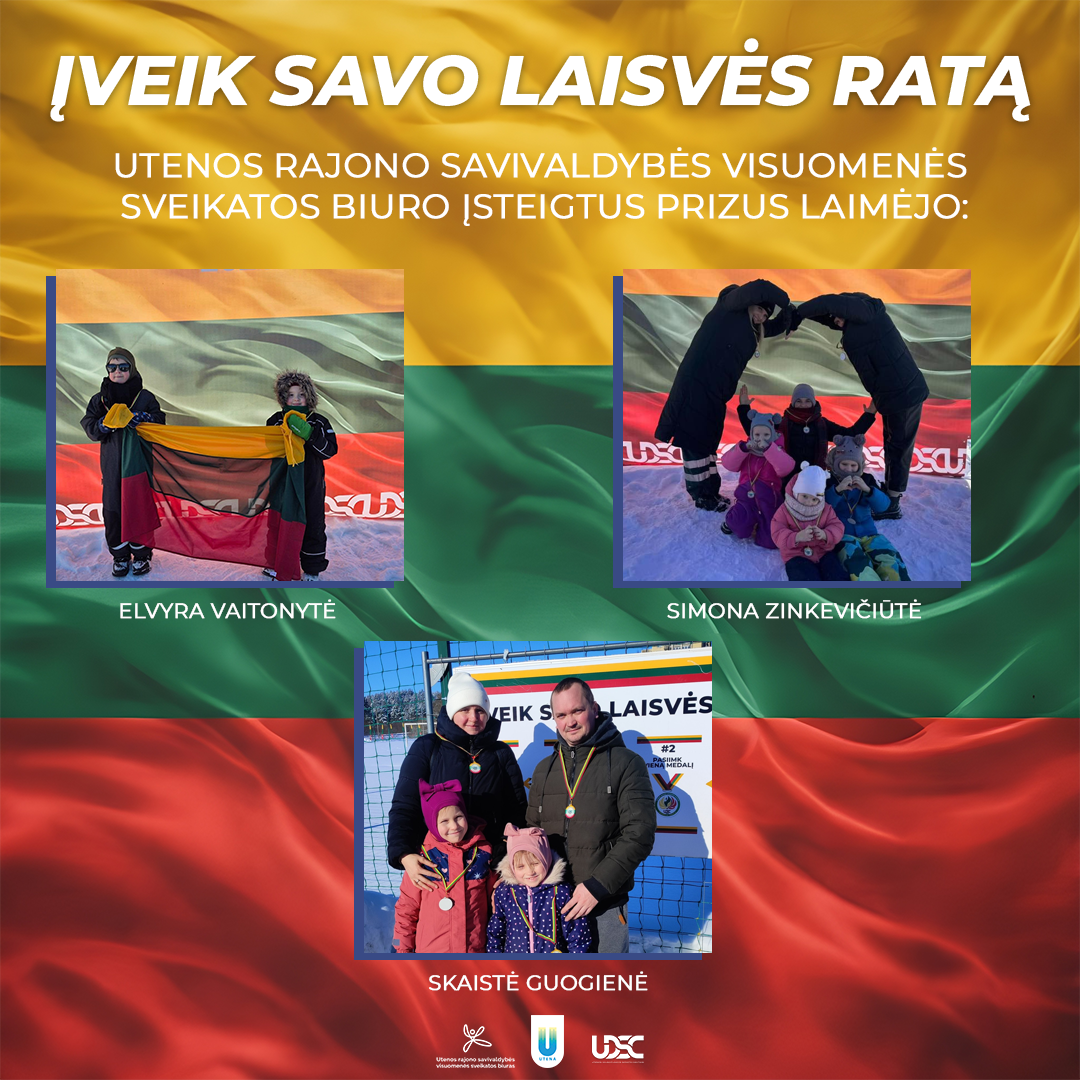 Džiaugiamės galėdami paskelbti pirmosios savaitės akcijos „Įveik savo laisvės ratą 2026“ laimėtojus