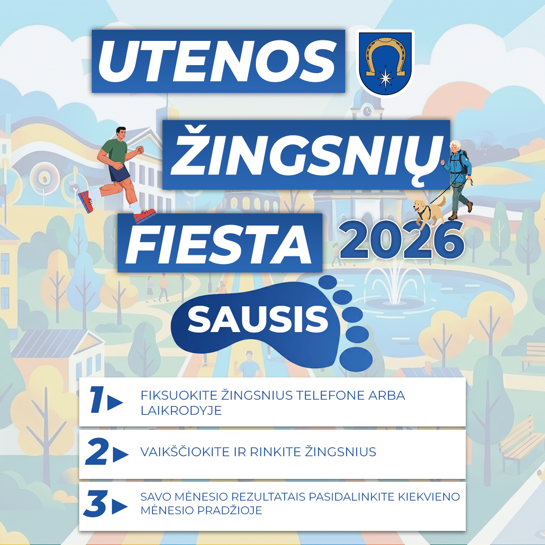 Žingsnių fiesta 2026 – sausio mėnesių statistikos pateikimas