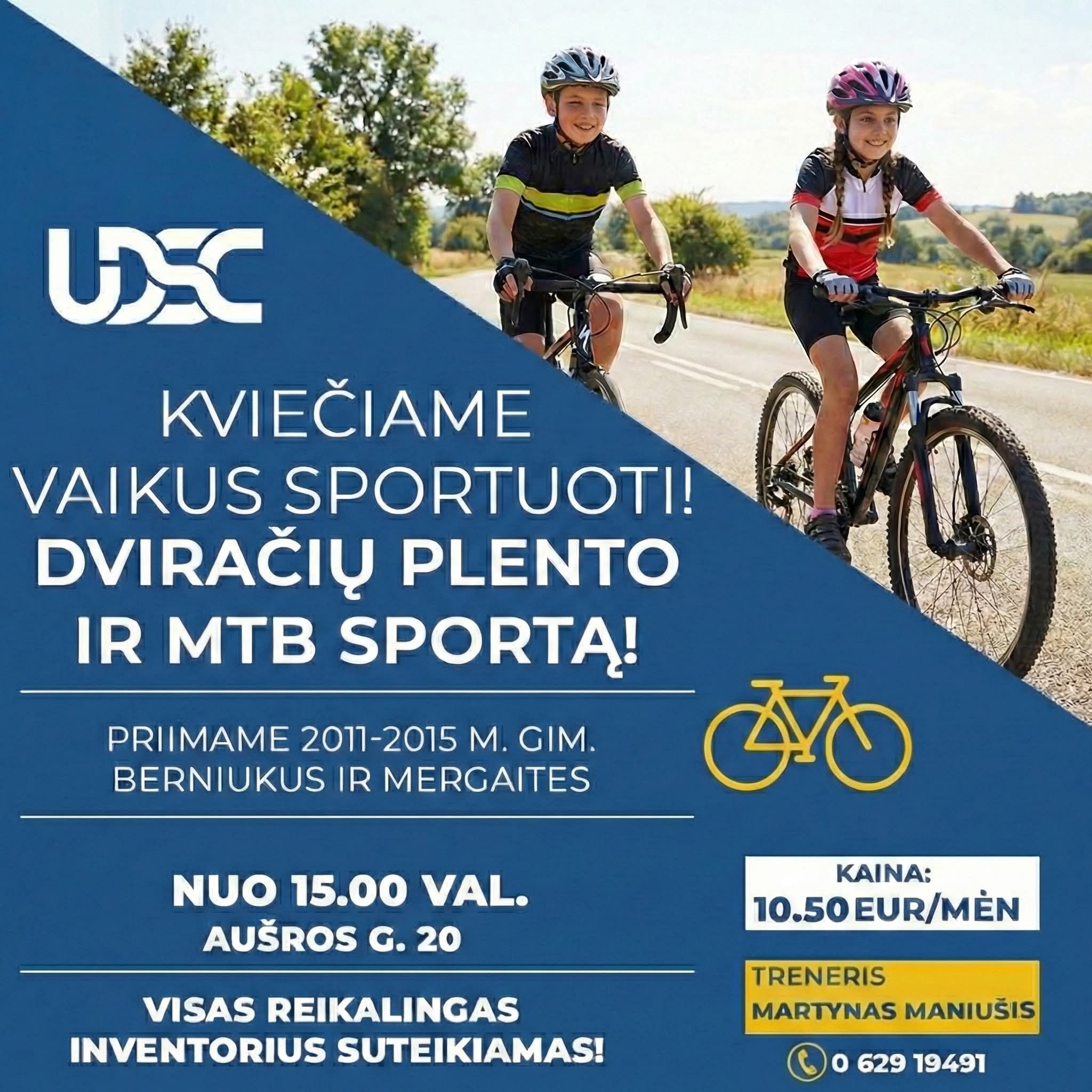 Kviečiame vaikus išbandyti dviračių sportą!