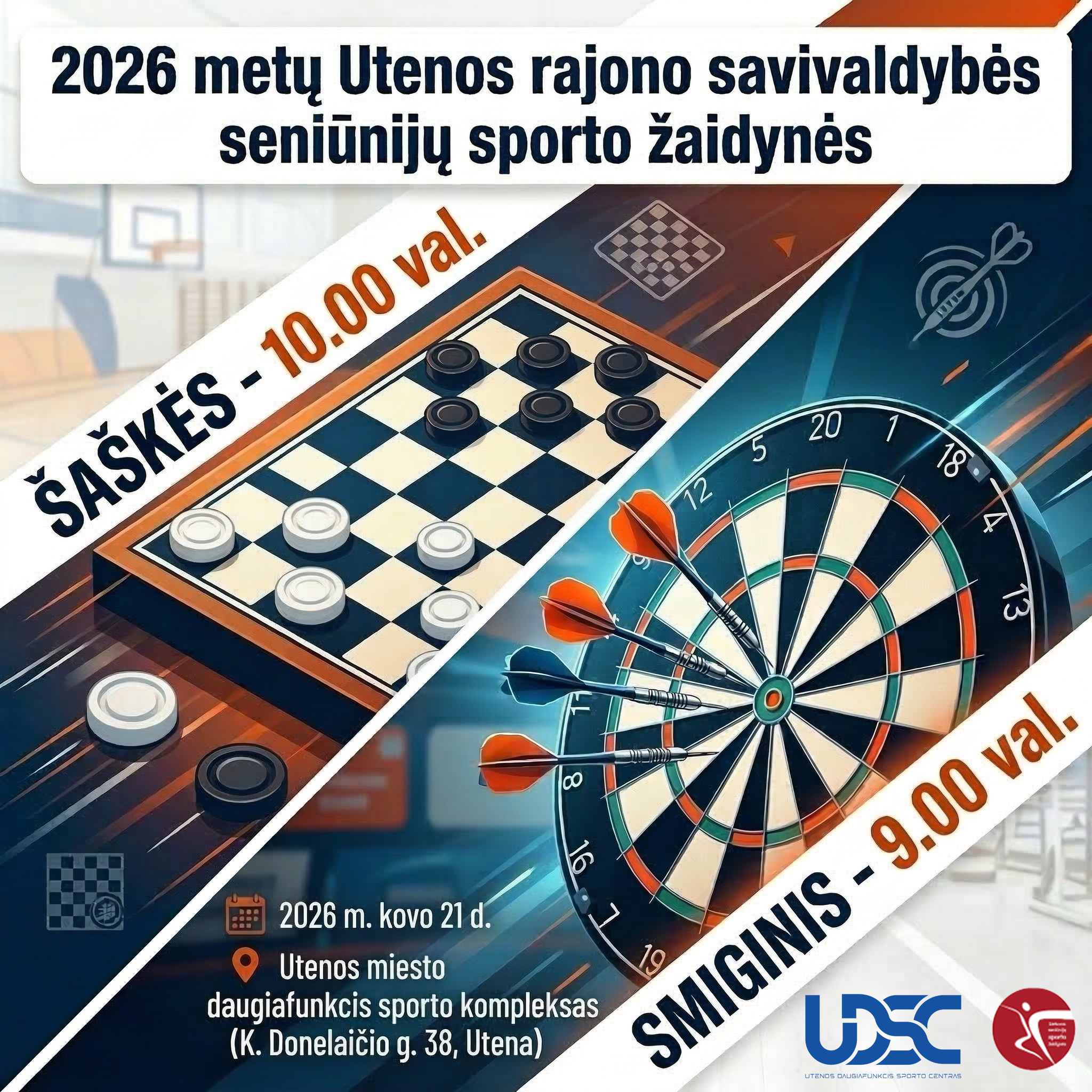 Jau šį šeštadienį startuoja 2026 metų Utenos rajono savivaldybės seniūnijų sporto žaidynės