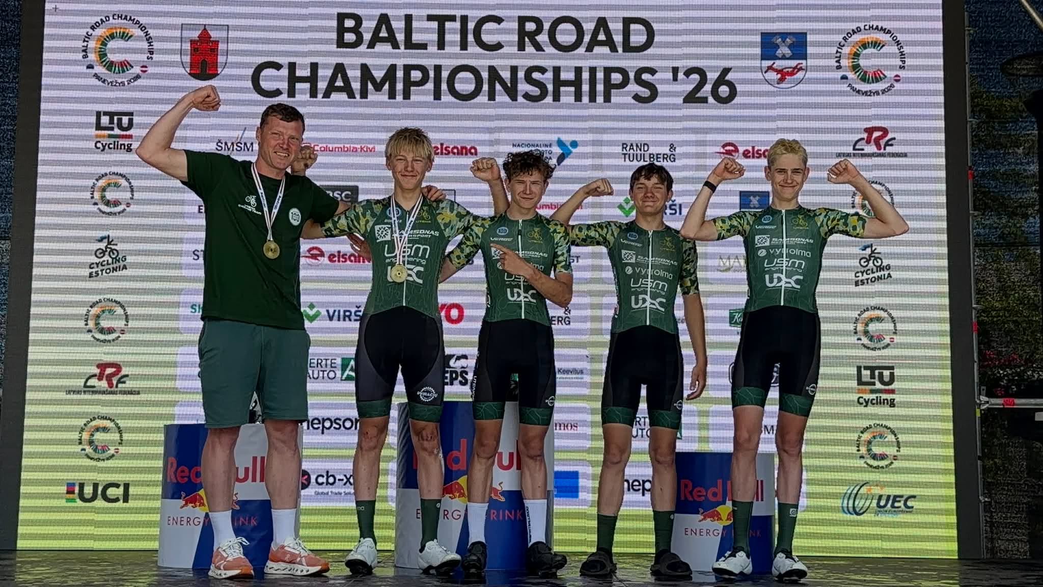 Puikūs Utenos DSC dviratininkų rezultatai Baltijos šalių ir Lietuvos plento dviračių čempionate