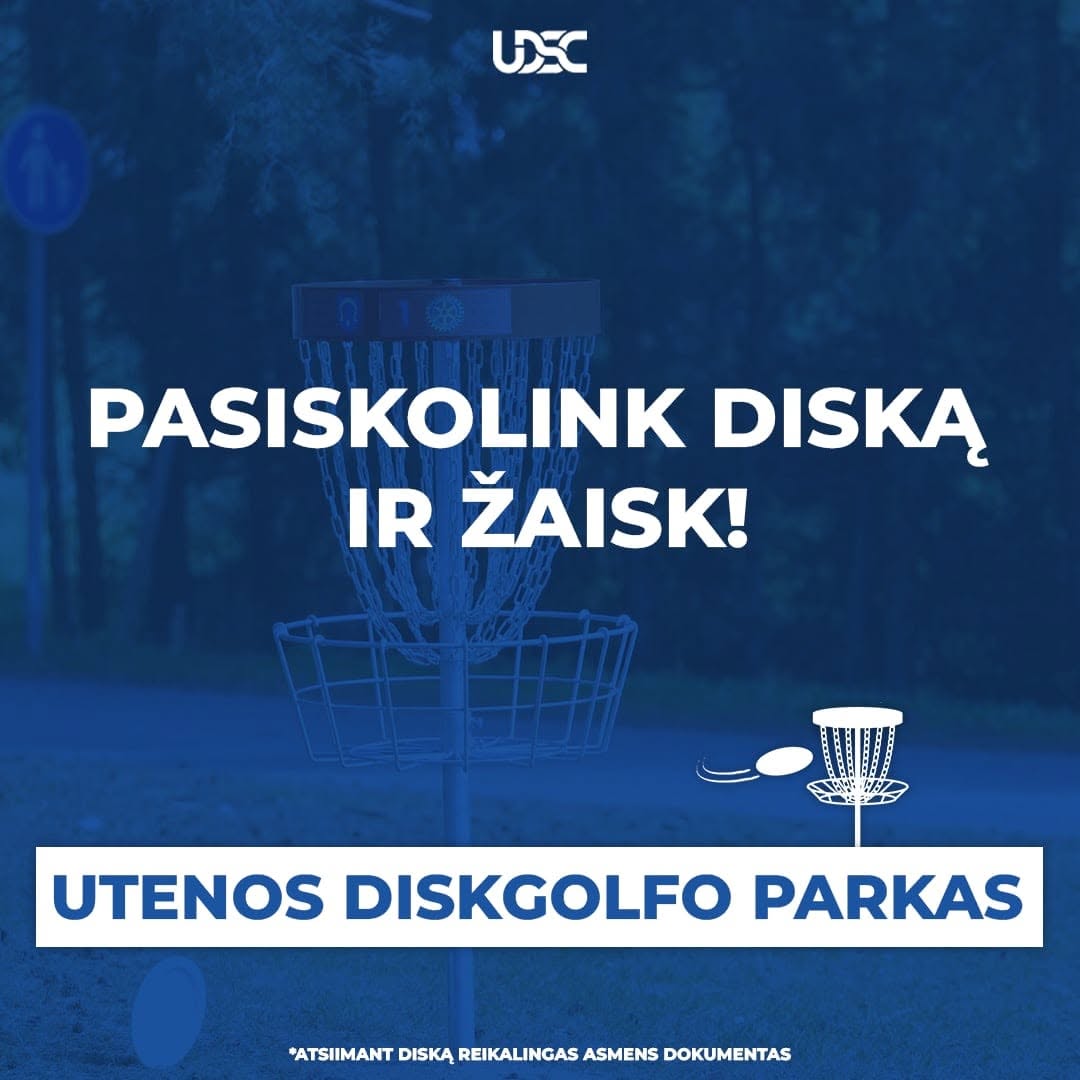 Uteniški, ar jau bandei diskgolfą Utenoje?