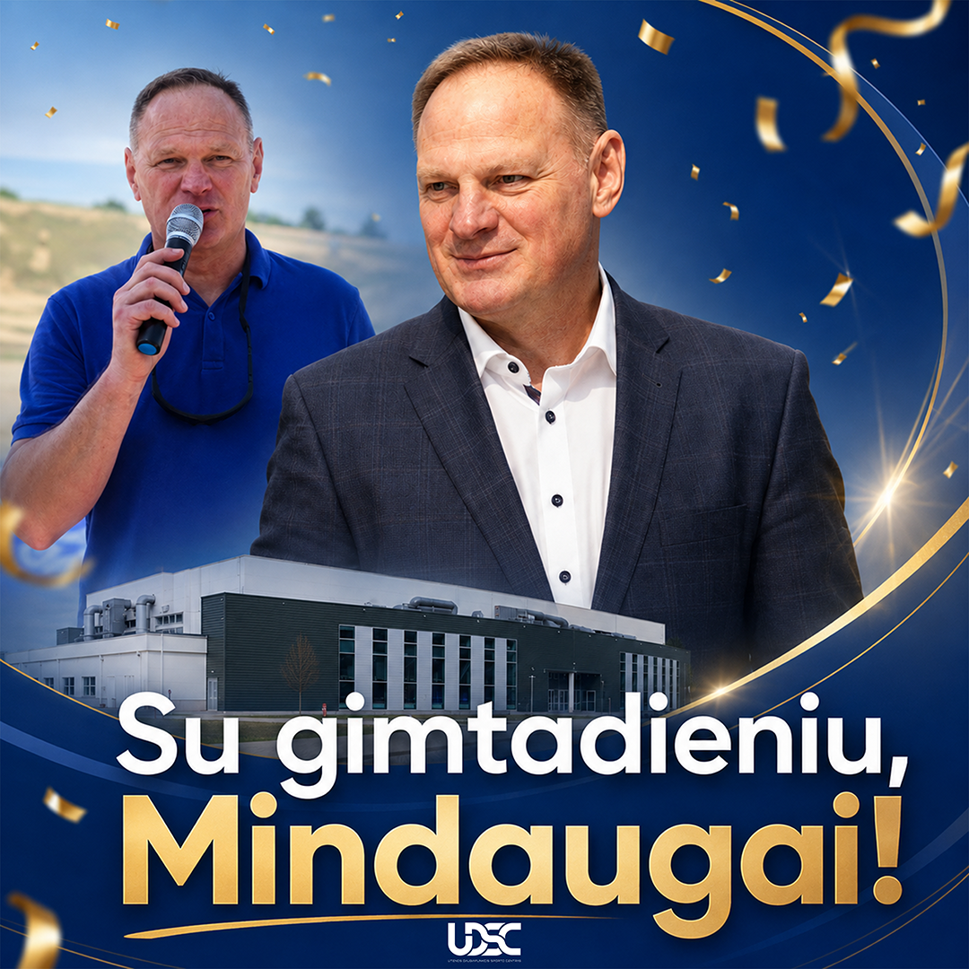 Šiandien gimtadienį švenčia Utenos daugiafunkcio sporto centro direktorius Mindaugas Kildišius