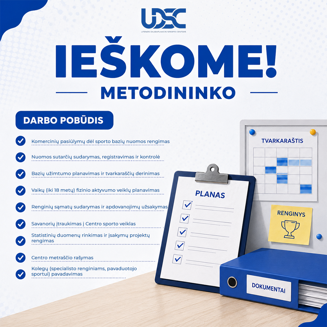 Ieškome metodininko (-ės)