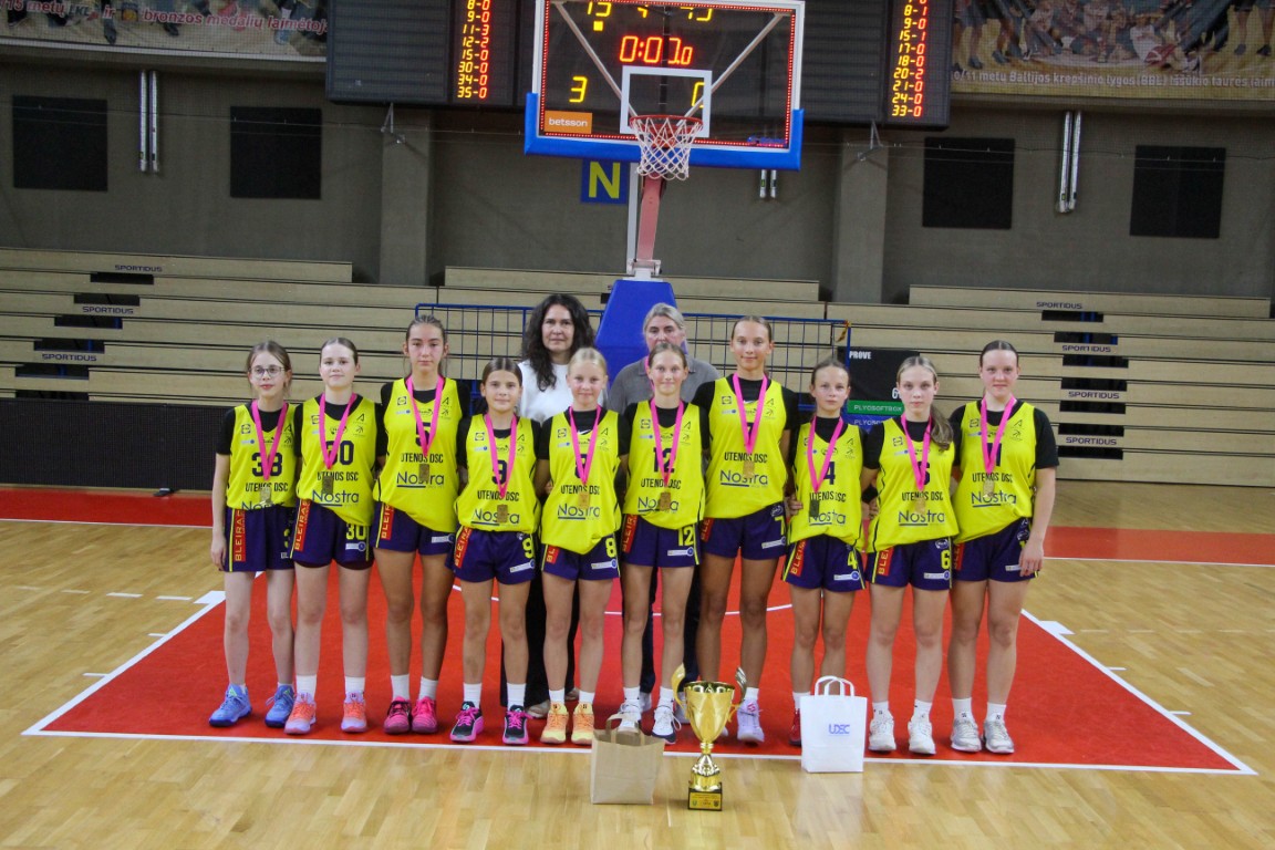 Utenos DSC merginų triumfas krepšinio turnyre