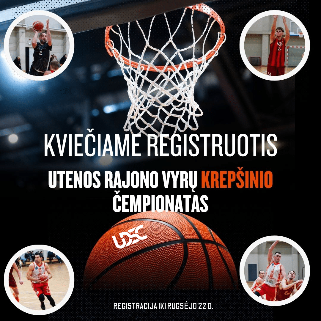 Skelbiama registracija į Utenos rajono vyrų krepšinio čempionatą