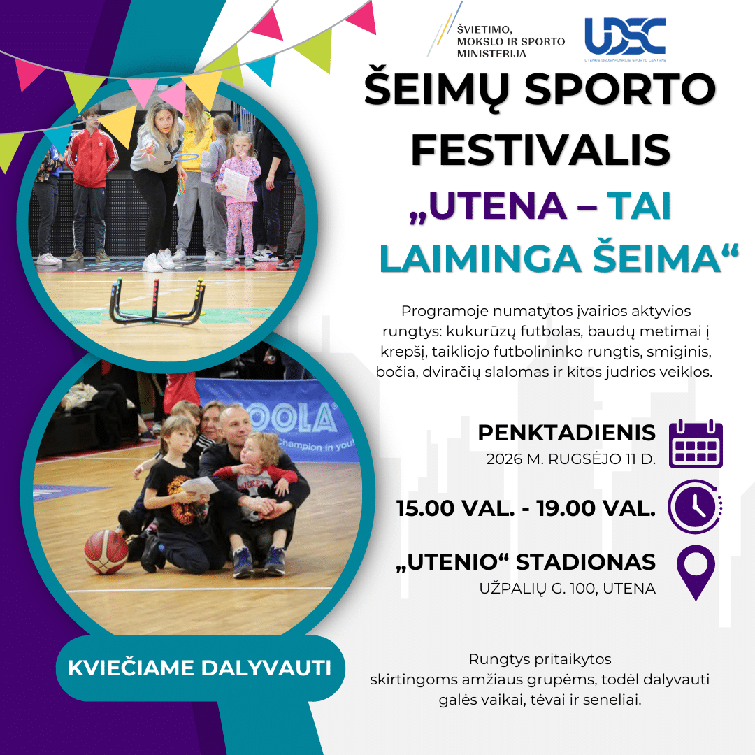 Šeimų sporto festivalis „Utena – tai laiminga šeima“
